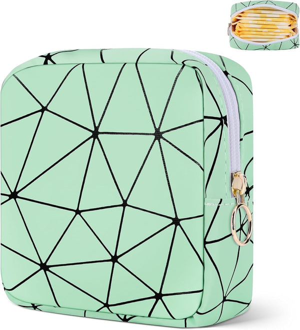 Likesing Period Bag for Tampon, Leather Sanitary Napkin Storage Bag for Girls