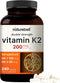 NatureBell Full Spectrum Vitamin K2 Supplement with MK-7 & MK-4, 200 mcg, 240 Capsules - Non-GMO K Vitamins Complex