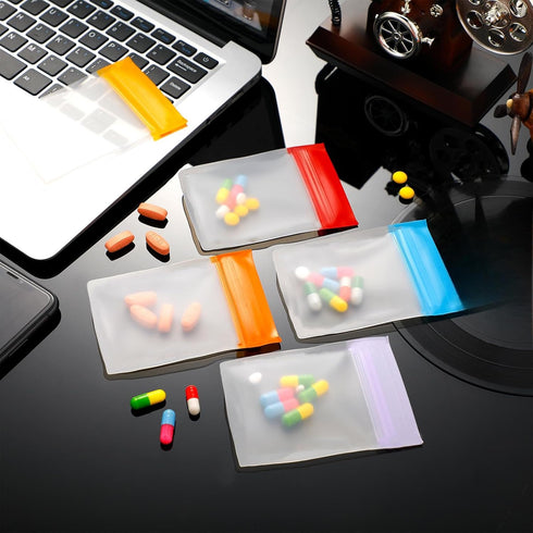 Pack 21 4" 3" 7 Pill Pouch Bags of x Zipper Pill and Vitamin Organizer Pouches with Slide Lock for Travel Medicine