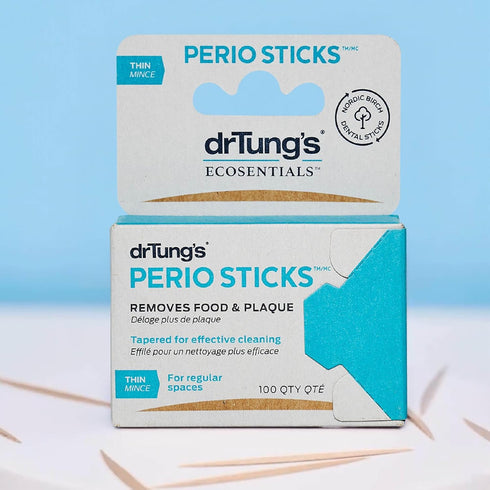 drTung's Dental Sticks for Teeth & Gum Cleaning, Soft Floss Picks for Oral Care, Interdental Plaque & Food Remover