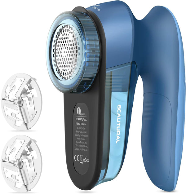 BEAUTURAL Fabric Shaver and Lint Remover, Sweater Defuzzer with 2-Speeds, Battery Operated