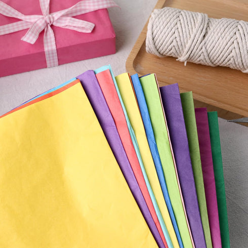 3 Otters 120 Sheets Tissue Paper for Gift Bags, Colorful 20x14 Inch Art Craft Paper for Wedding Birthday Party