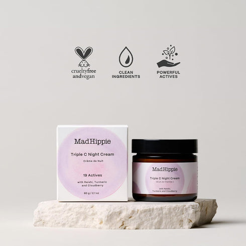 Mad Hippie Triple C Night Cream - 2.1 Oz - Hydrating and Skin Brightening Face Cream for Anti-Aging