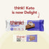 think! Delight Protein Bars - Low Carb, Gluten Free Snack, Chocolate Mousse Pie, 10 Count (Packaging May Vary)