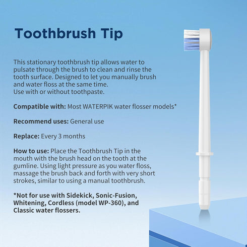Replacement Heads for Waterpik Water Flosser, 6 Toothbrush Tips