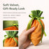 MiYarBoO 8.3 5.1 12 Pack) Easter Treat Bags, Velvet Carrot Drawstring Candy Pouches with Hang Tags & Cotton Strings
