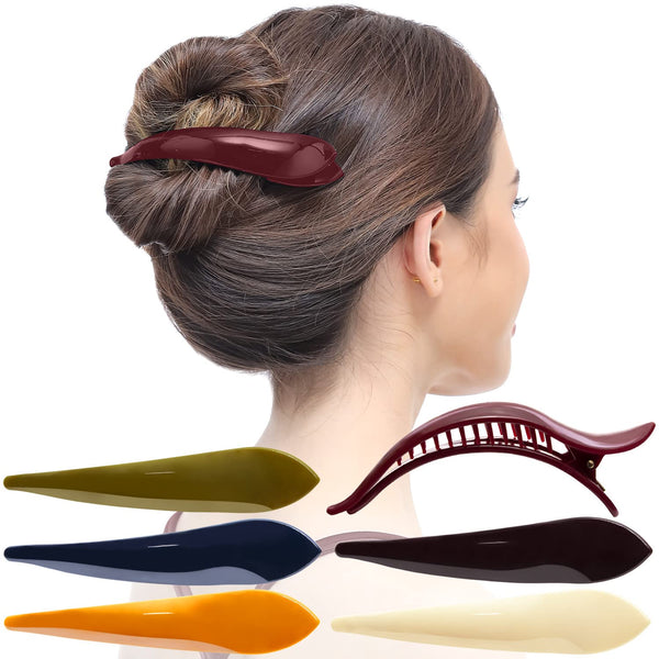 RC ROCHE ORNAMENT 6 Pcs Women's Hair Clip, Professional Styling Sectioning, Durable Alligator Duck Bill Jaw Grip