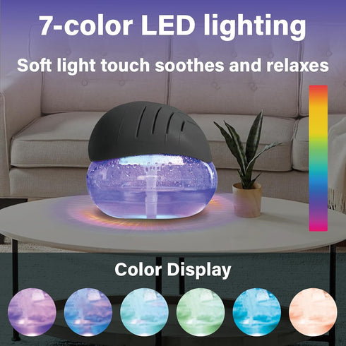 Lmtlinda 3 10 ml Air Aroma Diffuser - Colorful Night Light and Soothing Water Flow Sound - Suitable for Children, Pets