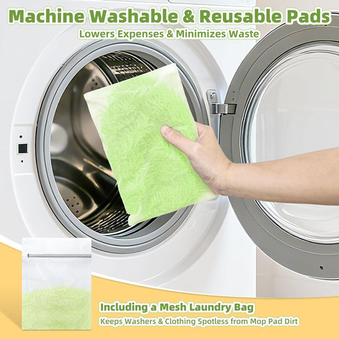 Reusable Microfiber Pads Compatible with Sweeper Mop, Washable Wet Pads Refill & Highly Absorbent Dry Sweeping Cloths
