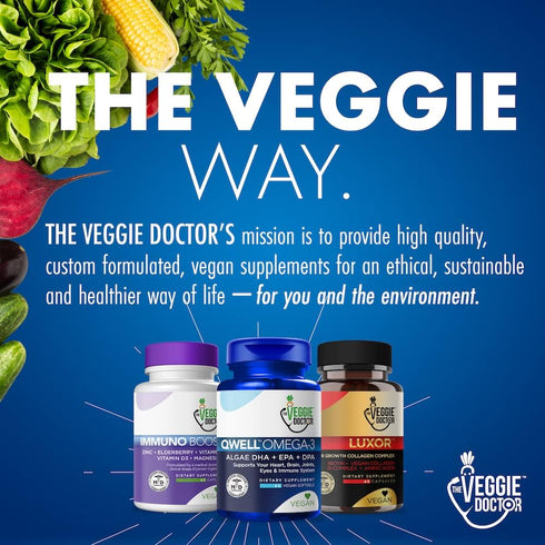 Vegan Omega 3 Supplement - Plant Based Algae Omega 3 Fish Oil Alternative for Heart, Brain, Joint Support