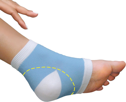 PediFix Visco-GEL Heel Sleeves – Moisturizing Gel Socks for Dry, Cracked Heels & Calluses, 1 Pair