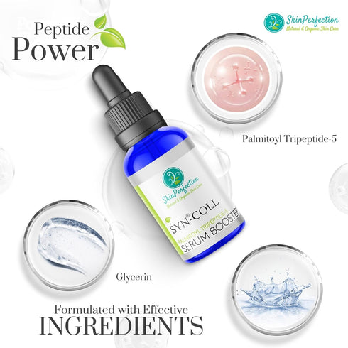 Skin Perfection Syn-Coll Tripeptide-5, Boost Collagen Hydrate, Anti-Aging DIY Skincare Lotion Serums Moisturizers