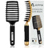 HIPPIH 2 Pack Boar Bristle Hair Brush, Wet & Dry No Pull Curved Vented Detangler for Kids & Men