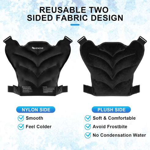 Chenove Neck and Shoulder Reusable Ice Pack for Upper Back Pain Relief, Cervical Cold Compression Therapy Wrap
