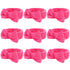 WHAVEL 9 Pack Hot Pink Spa Headband - Soft Fluffy Headband for Washing Face and Makeup
