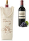 Jacob Bicerri Reusable Canvas Wine Gift Bag with Rope Handle - Cheers