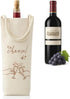 Jacob Bicerri Reusable Canvas Wine Gift Bag with Rope Handle - Cheers