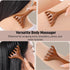 viviyoo Premium Gold Sandalwood Wide Tooth Comb - Wooden Scalp Massager & Gua Sha Tool for Lymphatic Drainage, Head