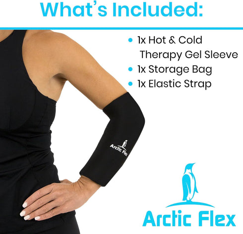 Arctic Flex Ice Sleeve - Hot & Cold Compression Wrap for Knee, Elbow, Arm Pain Relief, Reusable Therapy Compress