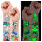 Partywind 130 Styles Luminous Shark Temporary Tattoos for Kids, Glow Shark Birthday Decorations Party Favors (10 Sheets)