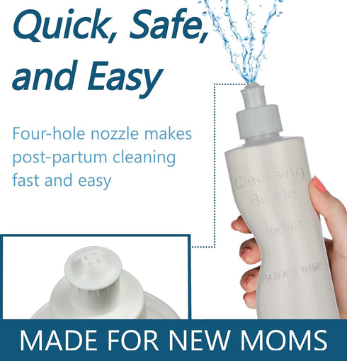 Perineal Lavette Irrigation Bottle for Postpartum Care, 8OZ Pack of 2, Premium Portable Bidet for Women