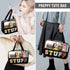 Chenille Letter Clear Makeup Bag Stuff Tote, Preppy Zipper Bag with Handle, Waterproof PVC & Nylon Storage (STUFF-Black)