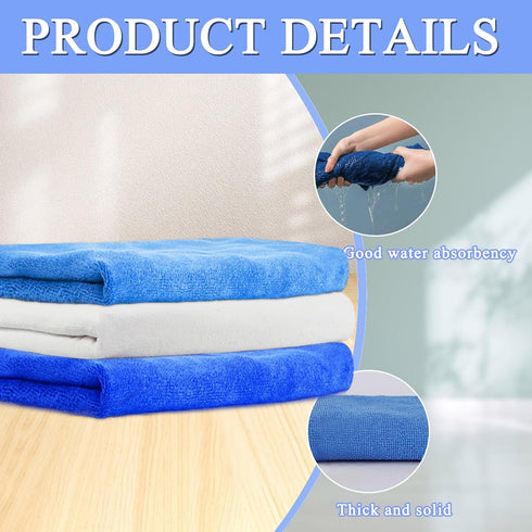 6 Pcs Extra Large Microfiber Cleaning Cloth, 20" x 30" Washable Reusable Floor Cloth Rags, Microfiber Towels for