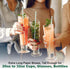 Aqua Paper Straws 10 Inch Extra Long for Tall Drinks, Baby Shower, Parties, Cocktails - 100 Counts
