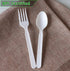 200 Count Heavy-duty Compostable 100 Forks and 100 Spoons, BPI Certified,Large Disposable Cutlery,Alternative to Plastic Utensils Set