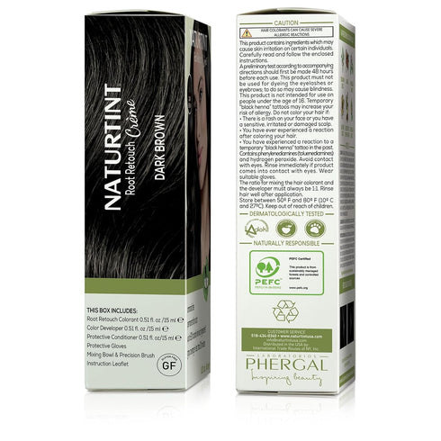 Naturtint Dark Brown Root Retouch Crème Permanent Hair Color - Ammonia Free, 1.52 Fl Oz