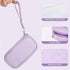 Teircno Portable Tampon Storage Bag,Tampon Holder for Purse, Small Organizer Bag with Handle, PU Period Pouch, Small