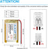 JLJLUP 4pcs 3.7V 2000mAh 1S 1C 2.0mm ESP32 Lithium Polymer Rechargeable Battery LiPo Battery with PH Connector