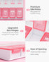 Stylish Weekly Pill Organizer 7 Day AM PM, Large Compartments, Easy to Use, BPA-Free Pill Case for Vitamins, Supplements