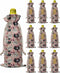Home L6 Halloween Burlap Wine Bags 10 PCS Pink Bow Cat Wine Bottle Gift