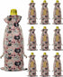 Home L6 Halloween Burlap Wine Bags 10 PCS Pink Bow Cat Wine Bottle Gift