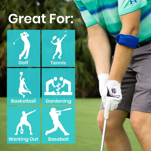 Vive Tennis Elbow Brace for Men & Women 2 Pack - Tendonitis Elbow Brace for Pain Relief and Support