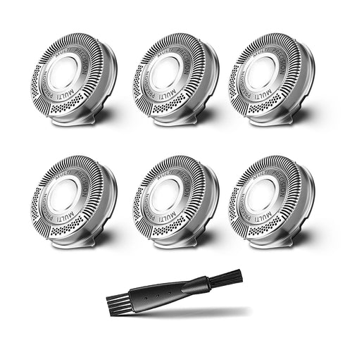 SH50/52 Replacement Heads for Philips Norelco Shavers, Series 5000 Rounded, PowerTouch, AquaTouch, 6 Pack
