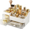 Makeup Organizer and Storage, Large Capacity Cosmetic Display Case with Drawer for Skincare, Brushes, Lipstick