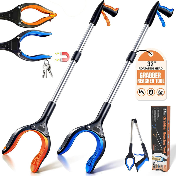 LEGENDONE 2-Pack 32" Grabber Reacher Tool, Effortless Reacher Grabber Pickup Tool, Heavy Duty