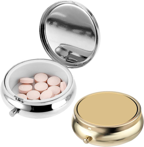 WY LIGHTING LEVEL 2Pcs Pill Box Small Pill Case for Purse or Pocket, Portable Cute