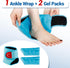 Comfytemp Ankle Ice Pack Wrap - 2 Reusable Gel Ice Packs for Swelling, Foot Pain Relief, Hot Cold Compression for