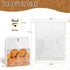60pcs Bakery Bags with Thank You Stickers, 11x8.6x4 inches Sourdough Bread Bags with Clear Window for Packaging