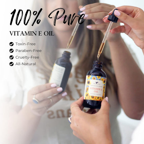 Pure Vitamin E Oil, Multi-Purpose Moisturizer for Skin, Face, Body, Nails, Hair - 4 oz