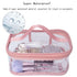 Toiletry Bag Makeup Cosmetic Clear Bag, Portable Waterproof Transparent Travel Storage in Pink