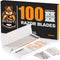 REXBETI 100PCS Industrial Single Edge Razor Blades, Suitable for Removing Labels, Decals, Stickers, and Old Paint