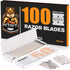 REXBETI 100PCS Industrial Single Edge Razor Blades, Suitable for Removing Labels, Decals, Stickers, and Old Paint
