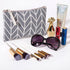 SUMAJU 2 Pcs Multi-Function Canvas Cosmetic Bag, Cute Makeup Pouch for Travel Toiletries