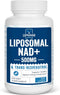 Liposomal NAD+ 500 mg + Trans-Resveratrol 300 mg, Superior Absorption True NAD Supplement for Cellular Energy