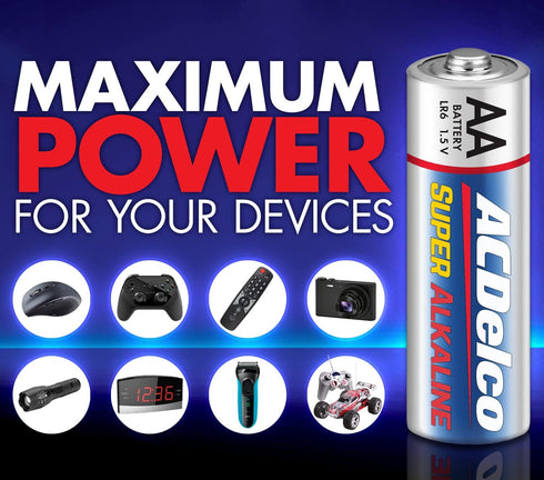 ACDelco 60-Count AA Maximum Power Super Alkaline Battery (Pack of 1)