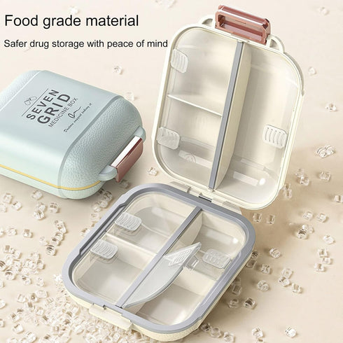 YOXIER Large Capacity Green Travel Pill Box